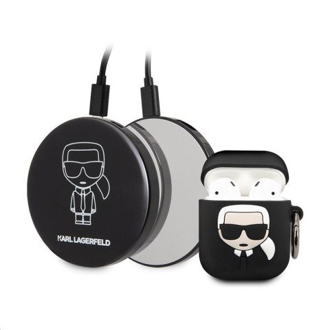 Karl Lagerfeld Bundle Ikonik - Zestaw etui do Apple Airpods 1 / 2 + Power Bank z lusterkiem Karl Lagerfeld Bundle Ikonik - Zestaw etui do Apple Airpods 1 / 2 + Power Bank z lusterkiem