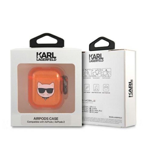 Karl Lagerfeld Choupette Head - Etui Airpods (fluo pomarańczowy) Karl Lagerfeld Choupette Head - Etui Airpods (fluo pomarańczowy)