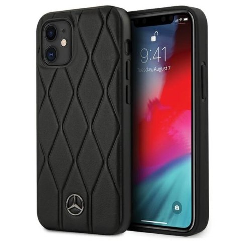 Mercedes Leather Wave Line - Etui iPhone 12 mini (black) Mercedes Leather Wave Line - Etui iPhone 12 mini (black)