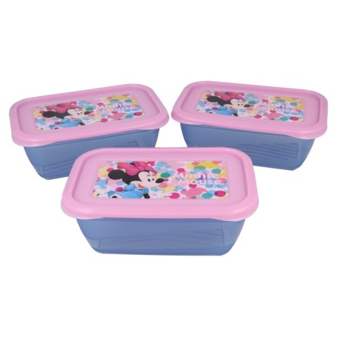 Minnie Mouse - Zestaw pojemników na żywność 540 ml (3 szt.) Minnie Mouse - Zestaw pojemników na żywność 540 ml (3 szt.)