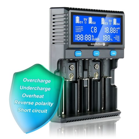 EVERACTIVE ŁADOWARKA DO AKUMULATORÓW CYLINDRYCZNYCH LI-ION ORAZ NI-MH UC4200 EVERACTIVE ŁADOWARKA DO AKUMULATORÓW CYLINDRYCZNYCH LI-ION ORAZ NI-MH UC4200
