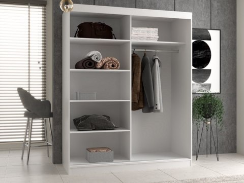 Szafa z drzwiami przesuwnymi IGA 160x61xH200 biel Szafa z drzwiami przesuwnymi IGA 160x61xH200 biel