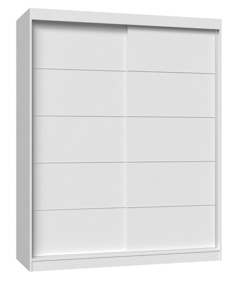 Szafa z drzwiami przesuwnymi i ozdobnymi szprosami IGA 160x61xH200 biel Szafa z drzwiami przesuwnymi i ozdobnymi szprosami IGA 160x61xH200 biel