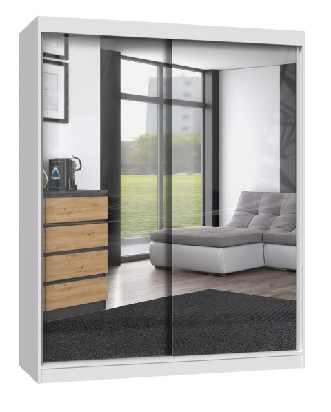 Szafa z drzwiami przesuwnymi z 2 lustrami IGA 160x61xH200 biel Szafa z drzwiami przesuwnymi z 2 lustrami IGA 160x61xH200 biel
