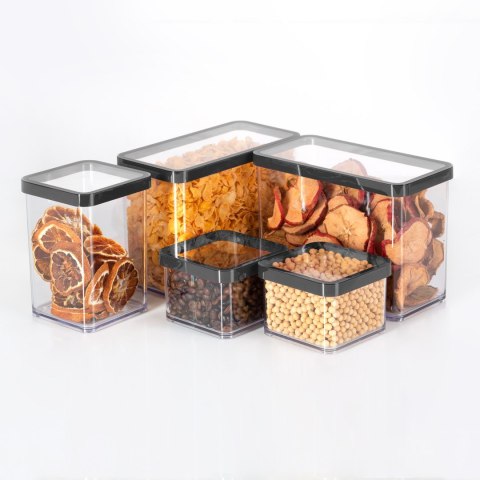 Rotho Pojemnik na przysmaki wysoki 3.2L LOFT transparentny/czarny Rotho Pojemnik na przysmaki wysoki 3.2L LOFT transparentny/czarny