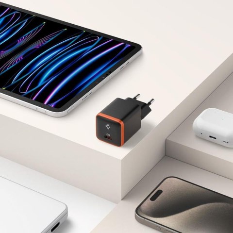 Spigen ArcStation Essential EE301EU - Ładowarka sieciowa USB-C PD + QC3.0 30W (Czarny) Spigen ArcStation Essential EE301EU - Ładowarka sieciowa USB-C PD + QC3.0 30W (Czarny)