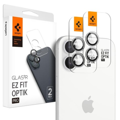 Spigen Optik Pro GLAS.TR EZ Fit Camera Protector 2-Pack - Szkło ochronne na obiektyw do iPhone 16 / 16 Plus (2 szt) (Przezroczys Spigen Optik Pro GLAS.TR EZ Fit Camera Protector 2-Pack - Szkło ochronne na obiektyw do iPhone 16 / 16 Plus (2 szt) (Przezroczys