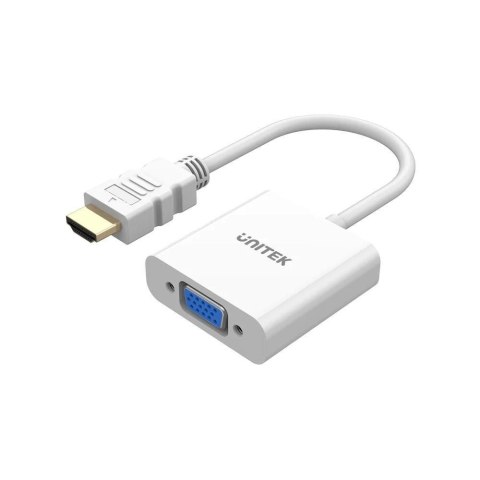 UNITEK ADAPTER HDMI - VGA, FULLHD 60HZ, BIAŁY, M/F UNITEK ADAPTER HDMI - VGA, FULLHD 60HZ, BIAŁY, M/F