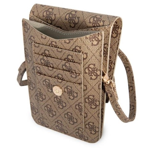 Guess 4G Big Metal Logo Phone Bag - Torba z przegrodą na smartfona (brązowy) Guess 4G Big Metal Logo Phone Bag - Torba z przegrodą na smartfona (brązowy)