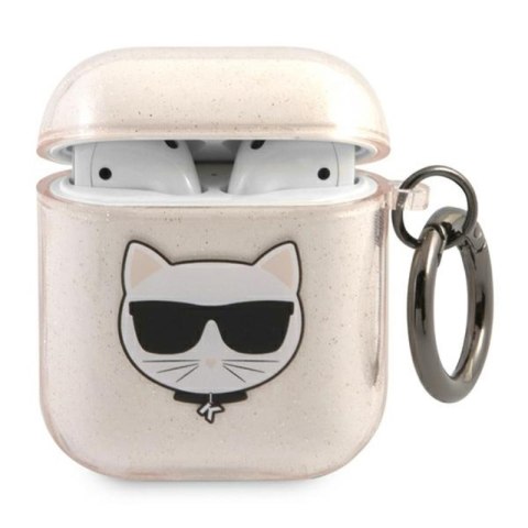 Karl Lagerfeld Choupette Head Glitter - Etui Airpods (złoty) Karl Lagerfeld Choupette Head Glitter - Etui Airpods (złoty)