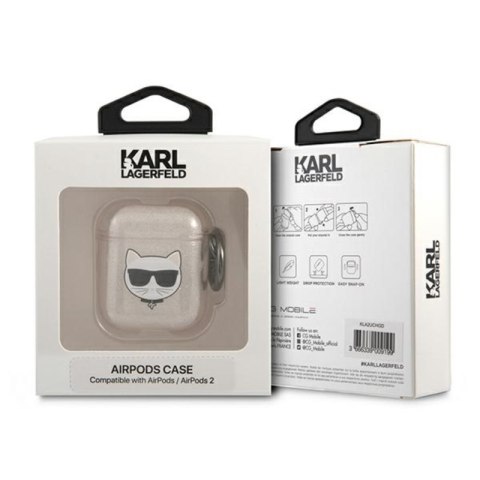 Karl Lagerfeld Choupette Head Glitter - Etui Airpods (złoty) Karl Lagerfeld Choupette Head Glitter - Etui Airpods (złoty)
