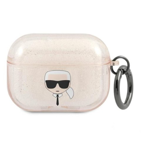 Karl Lagerfeld Karl Head Glitter - Etui Airpods Pro (złoty) Karl Lagerfeld Karl Head Glitter - Etui Airpods Pro (złoty)