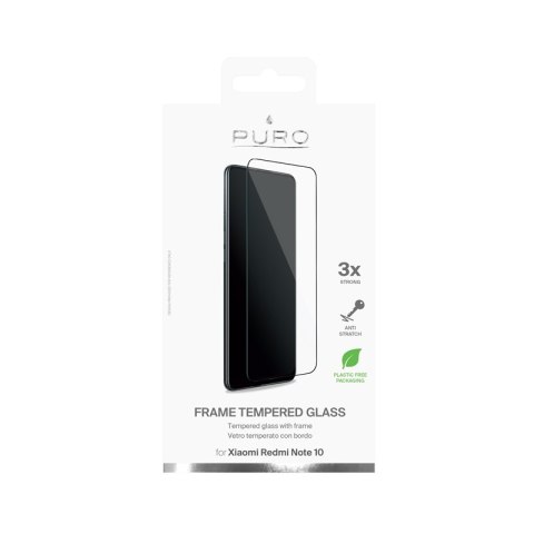 PURO Frame Tempered Glass - Szkło ochronne hartowane na ekran Xiaomi Redmi Note 10 (czarna ramka) PURO Frame Tempered Glass - Szkło ochronne hartowane na ekran Xiaomi Redmi Note 10 (czarna ramka)