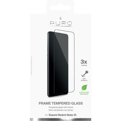 PURO Frame Tempered Glass - Szkło ochronne hartowane na ekran Xiaomi Redmi Note 10 (czarna ramka) PURO Frame Tempered Glass - Szkło ochronne hartowane na ekran Xiaomi Redmi Note 10 (czarna ramka)