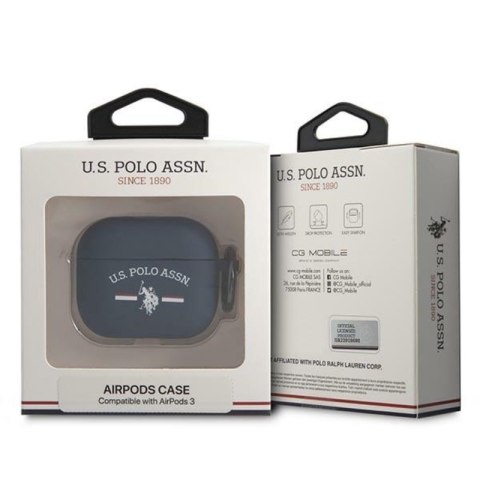 US Polo Assn Silicone Logo - Etui Airpods 3 (granatowy) US Polo Assn Silicone Logo - Etui Airpods 3 (granatowy)