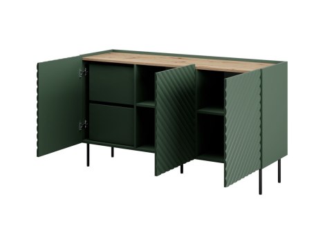 Komoda 3D2SZ ONDA 150x45xH85 zieleń Komoda 3D2SZ ONDA 150x45xH85 zieleń