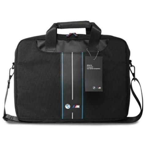 BMW Nylon Blue Stripe - Torba na notebooka 16" (czarny) BMW Nylon Blue Stripe - Torba na notebooka 16" (czarny)