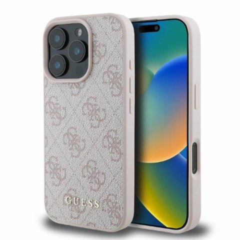 Guess 4G Classic - Etui iPhone 16 Pro Max (różowy) Guess 4G Classic - Etui iPhone 16 Pro Max (różowy)