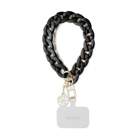 Guess Universal Big Hand Strap Acrylic 4G Charm - Uniwersalny pasek do telefonu (Czarny) Guess Universal Big Hand Strap Acrylic 4G Charm - Uniwersalny pasek do telefonu (Czarny)