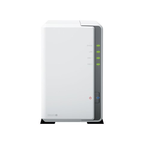 NAS Synology DS223j; Tower; 2x (3.5" SATA HDD); Realtek RTD1619B; ,1 GB DDR4, 1x 1GbE RJ-45 NAS Synology DS223j; Tower; 2x (3.5" SATA HDD); Realtek RTD1619B; ,1 GB DDR4, 1x 1GbE RJ-45