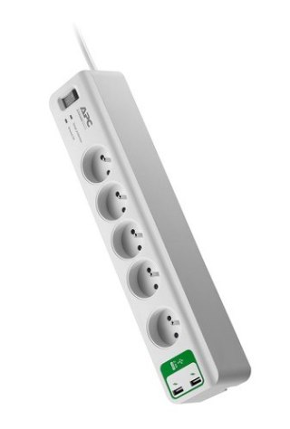 PM5U-FR Listwa Essential 5xFR + ładowarka 2xUSB 5V,2,4A
