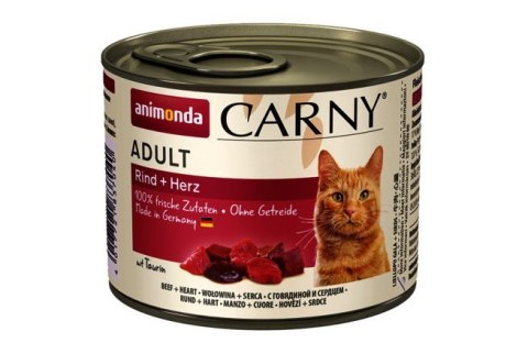 ANIMONDA Carny Adult wołowina i serca - mokra karma dla kota - 200g ANIMONDA Carny Adult wołowina i serca - mokra karma dla kota - 200g