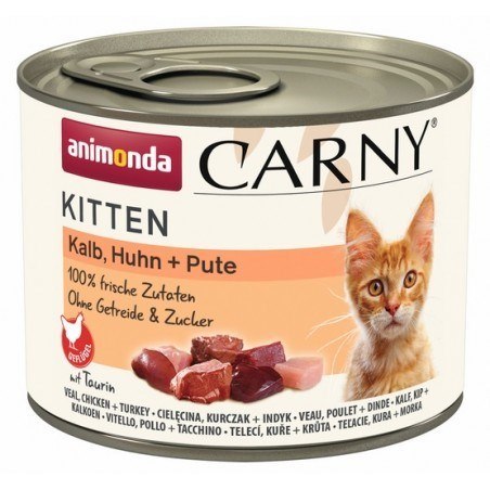 ANIMONDA Carny Kitten Cielęcina Kurczak Indyk - mokra karma dla kota - 200g ANIMONDA Carny Kitten Cielęcina Kurczak Indyk - mokra karma dla kota - 200g