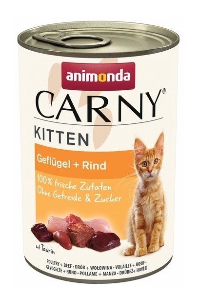 ANIMONDA Carny Kitten Wołowina z drobiem - mokra karma dla kociąt - 400g ANIMONDA Carny Kitten Wołowina z drobiem - mokra karma dla kociąt - 400g