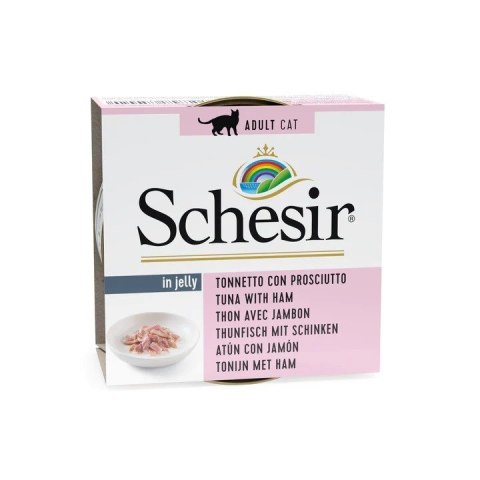 SCHESIR dla kotów Adult w Galarecie Tuńczyk ze Szynką 85g SCHESIR dla kotów Adult w Galarecie Tuńczyk ze Szynką 85g