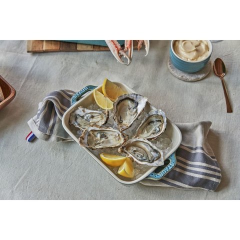 Zestaw 2 prostokątnych półmisków ceramicznych STAUB 40511-924-0 - antyczny turkusowy Zestaw 2 prostokątnych półmisków ceramicznych STAUB 40511-924-0 - antyczny turkusowy