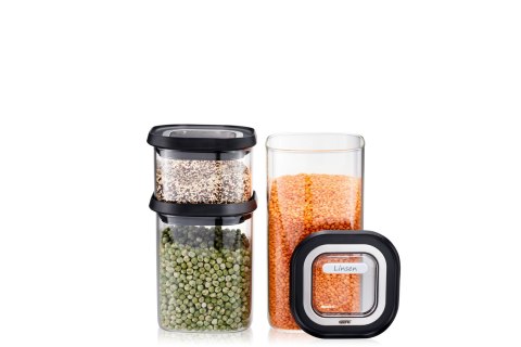 Zestaw 3 szklanych pojemników GEFU PANTRY G-12807 Zestaw 3 szklanych pojemników GEFU PANTRY G-12807