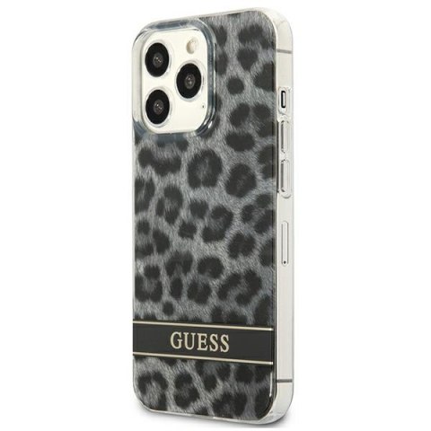Guess Leopard Electro Stripe - Etui iPhone 13 Pro (Grey) Guess Leopard Electro Stripe - Etui iPhone 13 Pro (Grey)