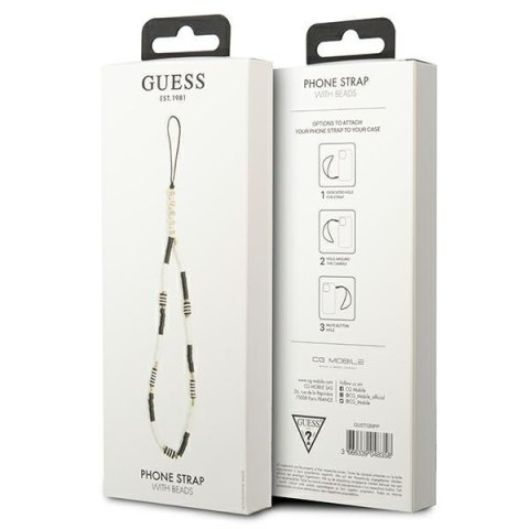Guess Phone Strap Heishi Beads - Zawieszka do telefonu (Black/White) Guess Phone Strap Heishi Beads - Zawieszka do telefonu (Black/White)
