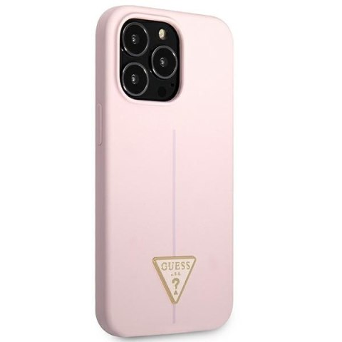 Guess Silicone Triangle Logo - Etui iPhone 13 Pro Max (liliowy)