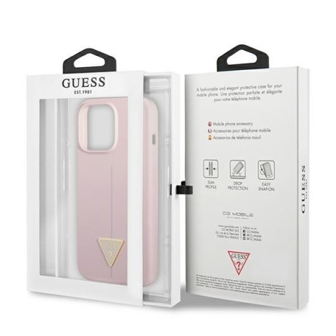 Guess Silicone Triangle Logo - Etui iPhone 13 Pro Max (liliowy)