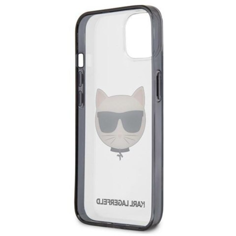 Karl Lagerfeld Choupette Head - Etui iPhone 13 mini (przezroczysty / czarna ramka)