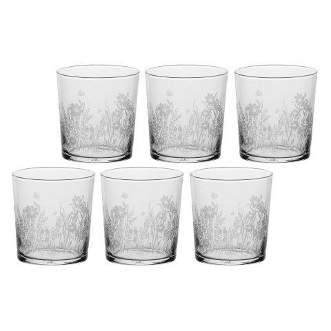 Zestaw 6 szklanek z grubym dnem Babila łąka - Przezroczysty, 350 ml Zestaw 6 szklanek z grubym dnem Babila łąka - Przezroczysty, 350 ml