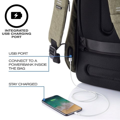 XD DESIGN PLECAK ANTYKRADZIEŻOWY BOBBY HERO REGULAR ZIELONY P/N: P705.297