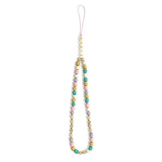 Guess Phone Strap Beads Heishi - Zawieszka do telefonu 25 cm (Flower Pink)