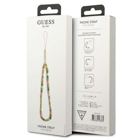 Guess Phone Strap Beads Heishi - Zawieszka do telefonu 25 cm (Flower Pink) Guess Phone Strap Beads Heishi - Zawieszka do telefonu 25 cm (Flower Pink)