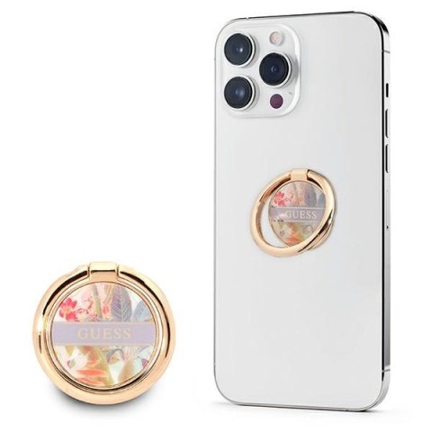 Guess Ring Stand Flower - Magnetyczny uchwyt na palec do telefonu (Purple) Guess Ring Stand Flower - Magnetyczny uchwyt na palec do telefonu (Purple)