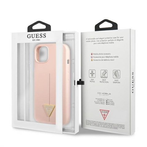 Guess Silicone Triangle Logo - Etui iPhone 13 (różowy)