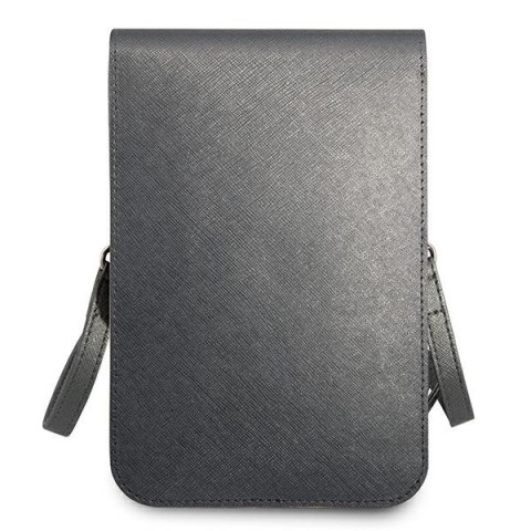 Guess Wallet Saffiano Triangle Logo Phone Bag - Torba na smartfona i akcesoria (Grey) Guess Wallet Saffiano Triangle Logo Phone Bag - Torba na smartfona i akcesoria (Grey)