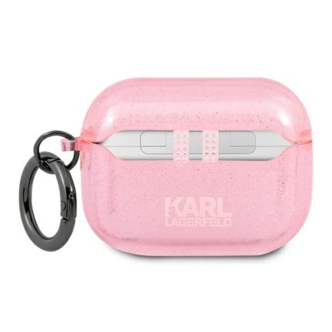 Karl Lagerfeld Karl Head Glitter - Etui Airpods Pro (różowy) Karl Lagerfeld Karl Head Glitter - Etui Airpods Pro (różowy)
