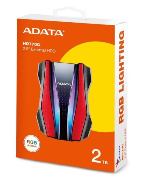 Dysk twardy zewnętrzny HD770G 2TB USB3.2 czerwony Dysk twardy zewnętrzny HD770G 2TB USB3.2 czerwony