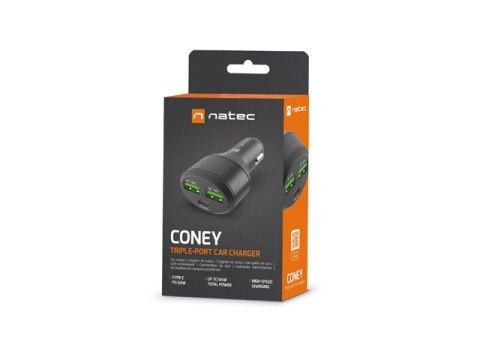 Natec Ładowarka samochodowa Coney PD 3.0 84W QC3.0