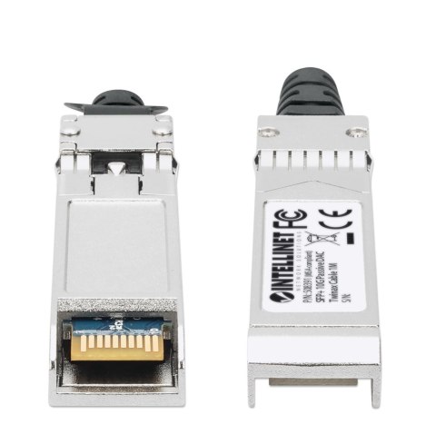 Intellinet 508391 kabel InfiniBand / światłowodowy 1 m SFP+ Czarny, Srebrny Intellinet 508391 kabel InfiniBand / światłowodowy 1 m SFP+ Czarny, Srebrny