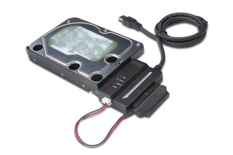 Konwerter IDE, SATA na USB 3.0 z zasilaczem (12V/2A) Konwerter IDE, SATA na USB 3.0 z zasilaczem (12V/2A)