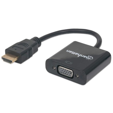 Manhattan 151467 adapter kablowy 0,3 m HDMI Typu A (Standard) VGA (D-Sub) Czarny Manhattan 151467 adapter kablowy 0,3 m HDMI Typu A (Standard) VGA (D-Sub) Czarny