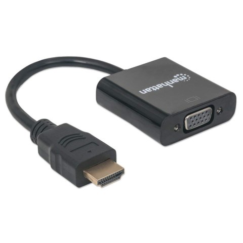 Manhattan 151467 adapter kablowy 0,3 m HDMI Typu A (Standard) VGA (D-Sub) Czarny Manhattan 151467 adapter kablowy 0,3 m HDMI Typu A (Standard) VGA (D-Sub) Czarny
